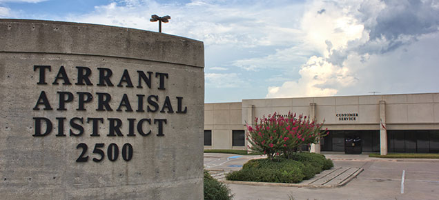 The Tarrant Appraisal District building.